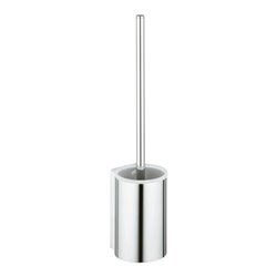 Keuco WC-Bürstengarnitur Plan 14972 Wd.-Modell, Kst.-Einsatz sw, Edelstahl