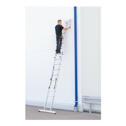 MUNK Aluminium-Mehrzweckleiter zweiteilig mit nivello ® -Traverse