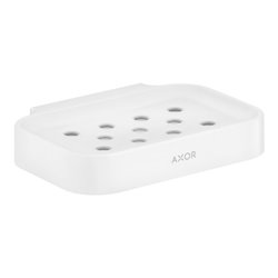 hansgrohe Seifenschale Axor Uni. Circular 127x90mm, Wandmontage, mattweiß