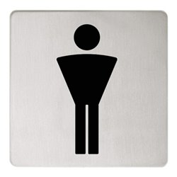 Keuco Türschild Plan Symbol Herren, verchromt