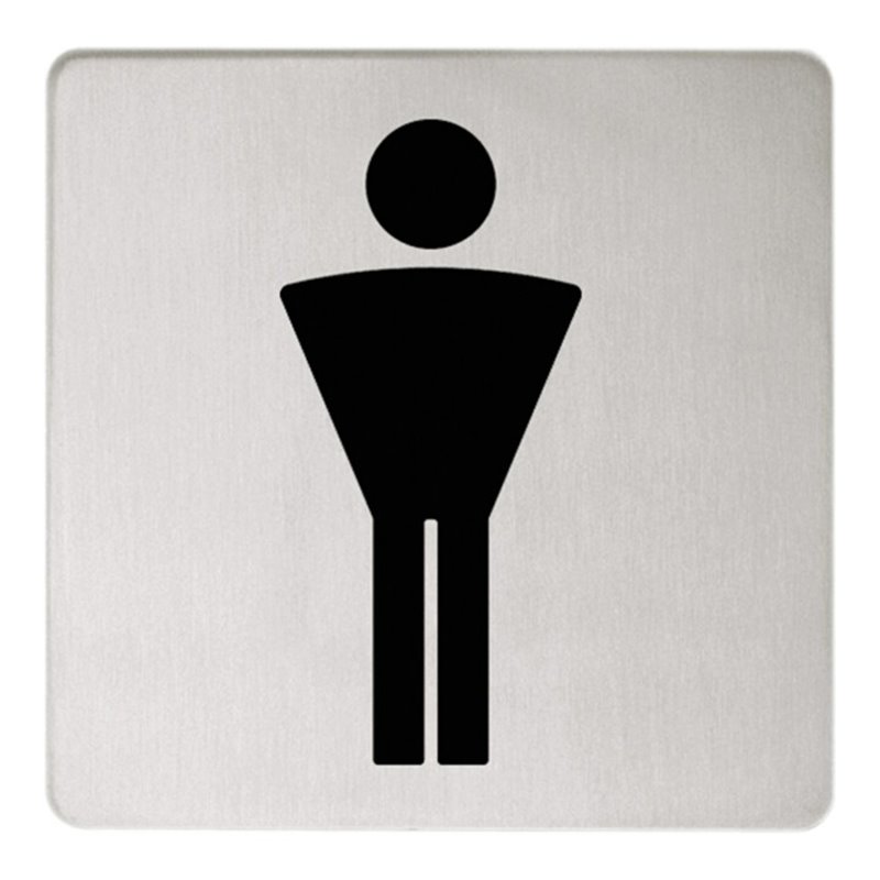 Keuco Türschild Plan Symbol Herren, verchromt