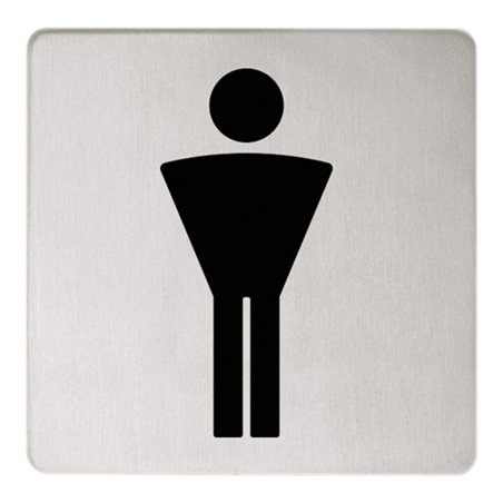 Keuco Türschild Plan Symbol Herren, verchromt