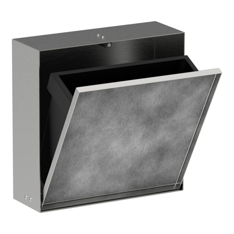 hansgrohe XtraStoris Rock EB-Abfalleimer 300x300x100mm, m befl. T., ES Optic