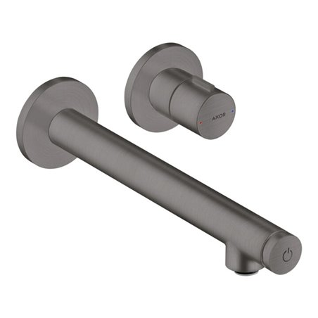 hansgrohe Fertigset Axor Uno Select UP-Waschtisch-Einhebelmischer, m Ausl. 221mm, brush. bla vc