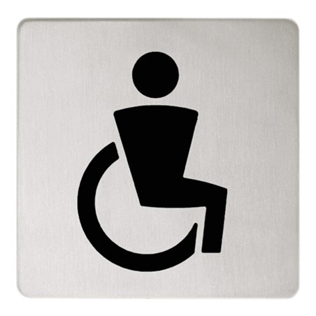 Keuco Türschild Plan Symbol barrierefrei, verchromt