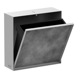 hansgrohe XtraStoris Rock EB-Abfalleimer 300x300x100mm, m befl. Tür, mattweiß