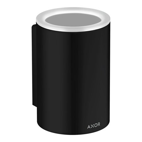 hansgrohe Zahnputzbecher Axor Universal Circular d 76x114mm, Wandmontage, mattschwarz