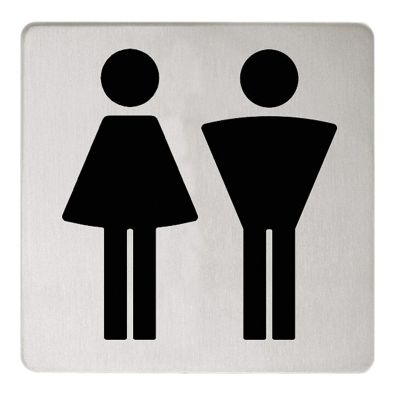 Keuco Türschild Plan Symbol Damen/Herren, verchromt