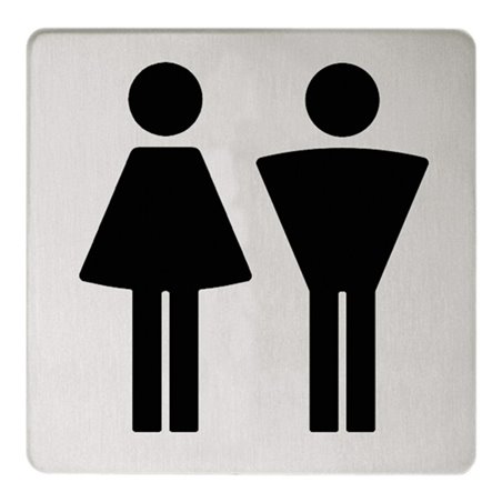 Keuco Türschild Plan Symbol Damen/Herren, verchromt