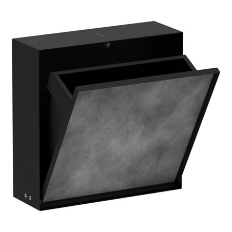 hansgrohe XtraStoris Rock EB-Abfalleimer 300x300x100mm, m befl. Tür, mattschwarz