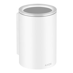 hansgrohe Zahnputzbecher Axor Universal Circular d 76x114mm, Wandmontage, mattweiß