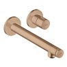 hansgrohe Fertigset Axor Uno Select UP-Waschtisch-Einhebelmischer, m Ausl. 221mm, brush. r gold