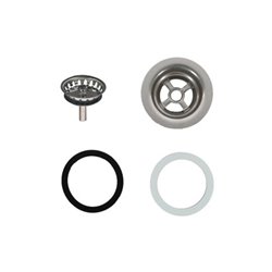 V&B Körbchenventil 100x200mm, hand f Restebecken, verchromt