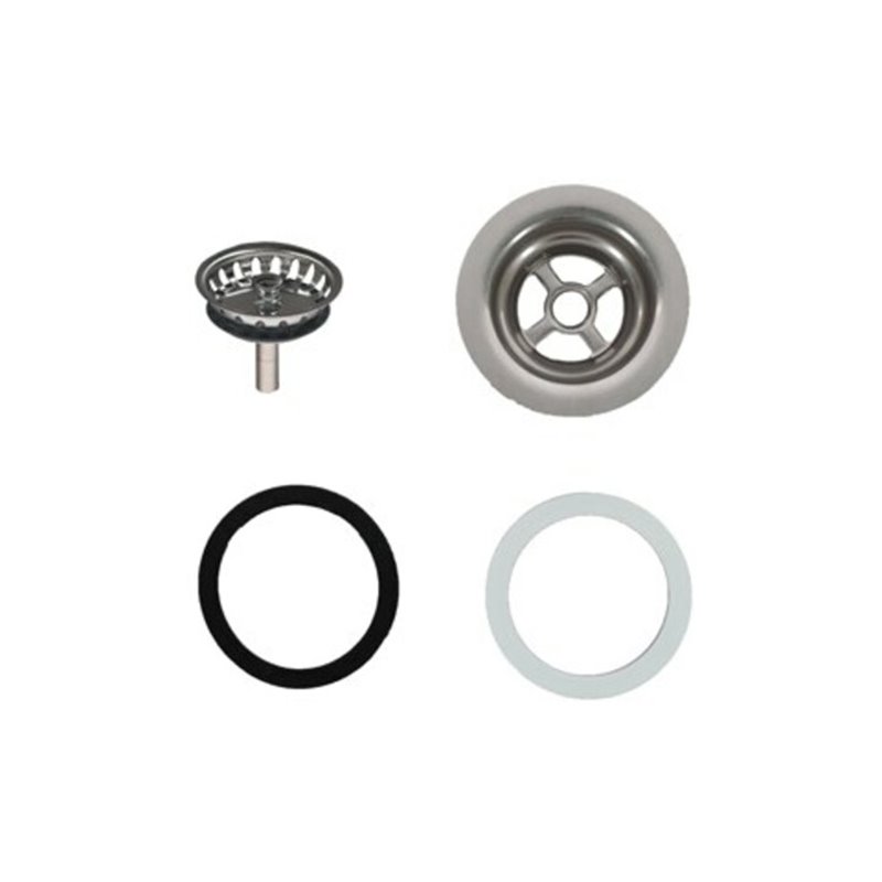 V&B Körbchenventil 100x200mm, hand f Restebecken, verchromt