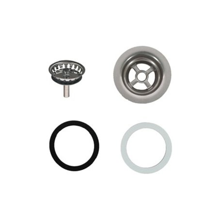 V&B Körbchenventil 100x200mm, hand f Restebecken, verchromt