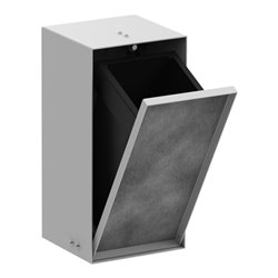 hansgrohe XtraStoris Rock EB-Abfalleimer 300x150x140mm, m befl. Tür, mattweiß