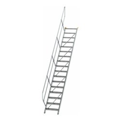 MUNK Aluminium-Treppe Stufen 45°, Stufenbreite 600 mm