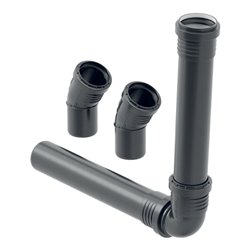 Geberit Ablaufset f Hybr.- und wasserlose Urinale, schwarz