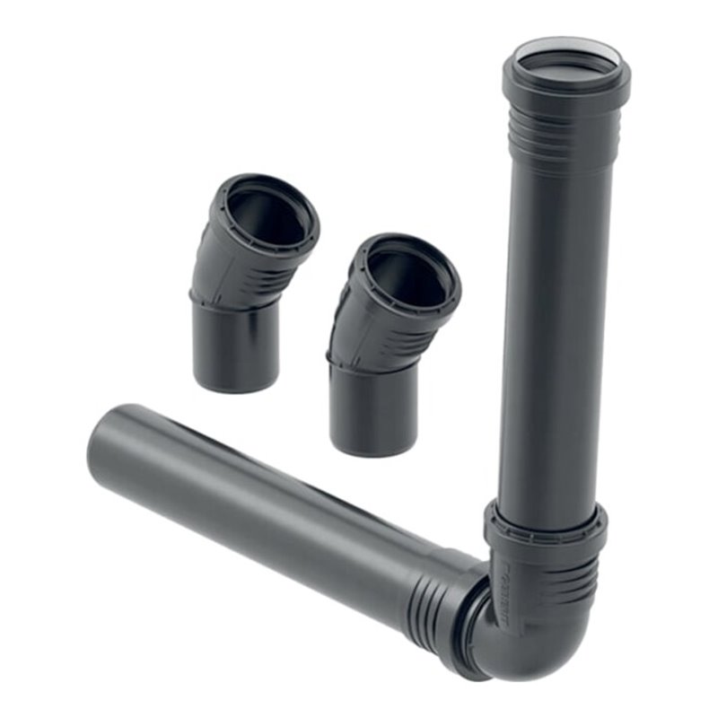 Geberit Ablaufset f Hybr.- und wasserlose Urinale, schwarz