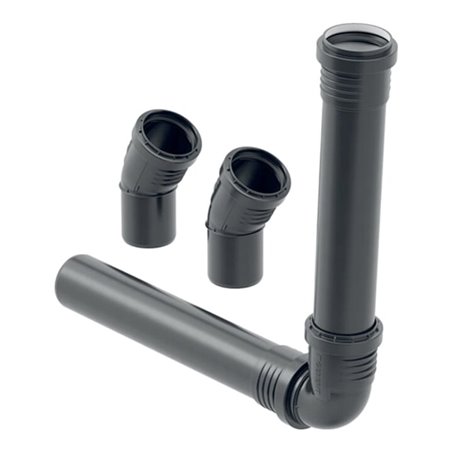Geberit Ablaufset f Hybr.- und wasserlose Urinale, schwarz