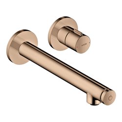 hansgrohe Fertigset Axor Uno Select UP-Waschtisch-Einhebelmischer, m Ausl. 221mm, pol. red gold