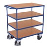 VARIOfit Schwerer Tischwagen mit 4 Ladeflächen, Traglast 500 kg, Höhe 1235 mm