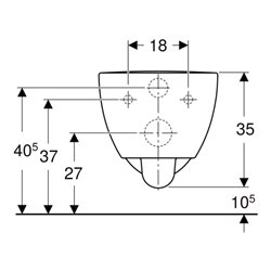 Geberit Wand-WC, Tiefspüler Renova Comfort we., 5/6 l, teilgeschl. Form, rimfree