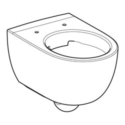 Geberit Wand-WC, Tiefspüler Renova Comfort we., 6 l, erh., geschl. Form, rimfree