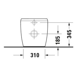 Duravit Stand-WC, Tiefspüler Qatego 39x60cm, 4,5 l, Rimless, weiß Hochglanz