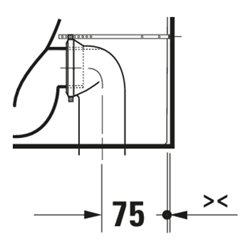 Duravit Stand-WC, Tiefspüler Qatego 39x60cm, 4,5 l, Rimless, weiß Hochglanz