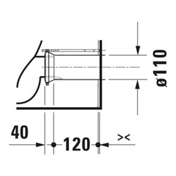 Duravit Stand-WC, Tiefspüler Qatego 39x60cm, 4,5 l, Rimless, weiß Hochglanz