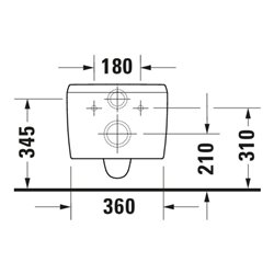 Duravit Wand-WC, Tiefspüler Qatego 38,5x57cm, 4,5 l, riml., weiß Hochglanz