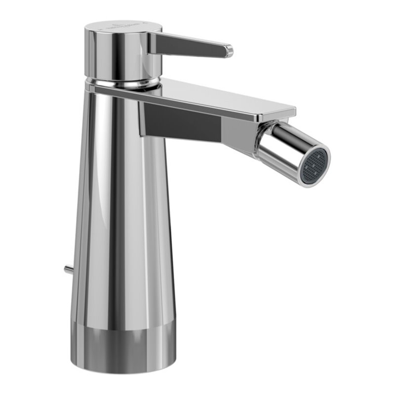 V&B Einhebel-Bidetarmatur Conum mit Zugstangen-Ablaufgarnitur, chrom