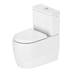 Duravit Stand-WC-Kombi, Tiefspüler Qatego 39x60cm, 6 l, Rimless, weiß Hochglanz