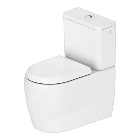 Duravit Stand-WC-Kombi, Tiefspüler Qatego 39x60cm, 6 l, Rimless, weiß Hochglanz
