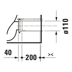 Duravit Stand-WC-Kombi, Tiefspüler Qatego 39x60cm, 6 l, Rimless, weiß Hochglanz