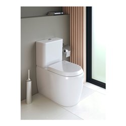 Duravit Stand-WC-Kombi, Tiefspüler Qatego 39x60cm, 6 l, Rimless, weiß Hochglanz