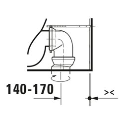 Duravit Stand-WC-Kombi, Tiefspüler Qatego 39x60cm, 6 l, Rimless, weiß Hochglanz