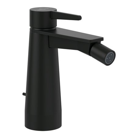 V&B Einhebel-Bidetarmatur Conum m Zugstangen-Ablaufgarnitur, matt black