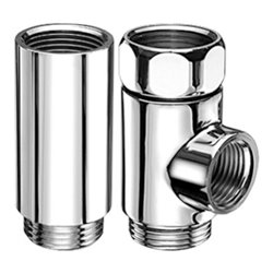 Schell T-/Distanzstück G 3/4 IG, mit Überwurfmutter, verchromt