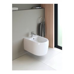Duravit Wand Bidet Qatego 38,5x57cm, m HL, ÜL, Hahnloch, we hgl