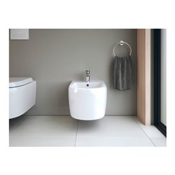 Duravit Wand Bidet Qatego 38,5x57cm, m HL, ÜL, Hahnloch, we hgl