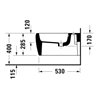 Duravit Wand Bidet Qatego 38,5x57cm, m HL, ÜL, Hahnloch, we hgl
