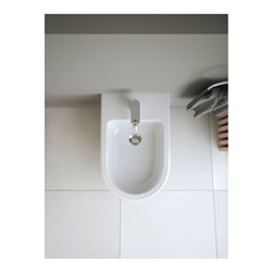 Duravit Wand Bidet Qatego 38,5x57cm, m HL, ÜL, Hahnloch, we hgl