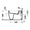 Duravit Stand Bidet Qatego 39x60cm, m Hahnl., ÜL, Hahnloch, we hgl