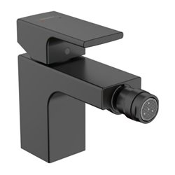 hansgrohe Bidet-Einhebelmischer Vernis Shape m Zugstangen-Ablaufgarnitur, mattschwarz