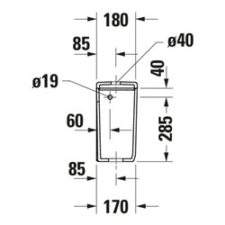 Duravit Spülkasten Qatego 40x18cm, 6/3 l, Anschl. re/li, we hgl