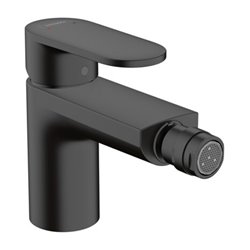 hansgrohe Bidet-Einhebelmischer Vernis Blend m Zugstangen-Ablaufgarnitur, mattschwarz
