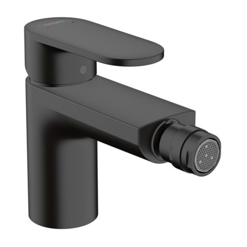 hansgrohe Bidet-Einhebelmischer Vernis Blend m Zugstangen-Ablaufgarnitur, mattschwarz