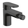 hansgrohe Bidet-Einhebelmischer Vernis Blend m Zugstangen-Ablaufgarnitur, mattschwarz